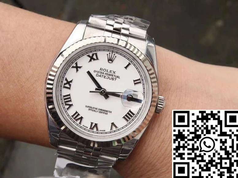 116234 Scale Datejust Dial With AR White Rolex Factory Roman Time 36mm 1229